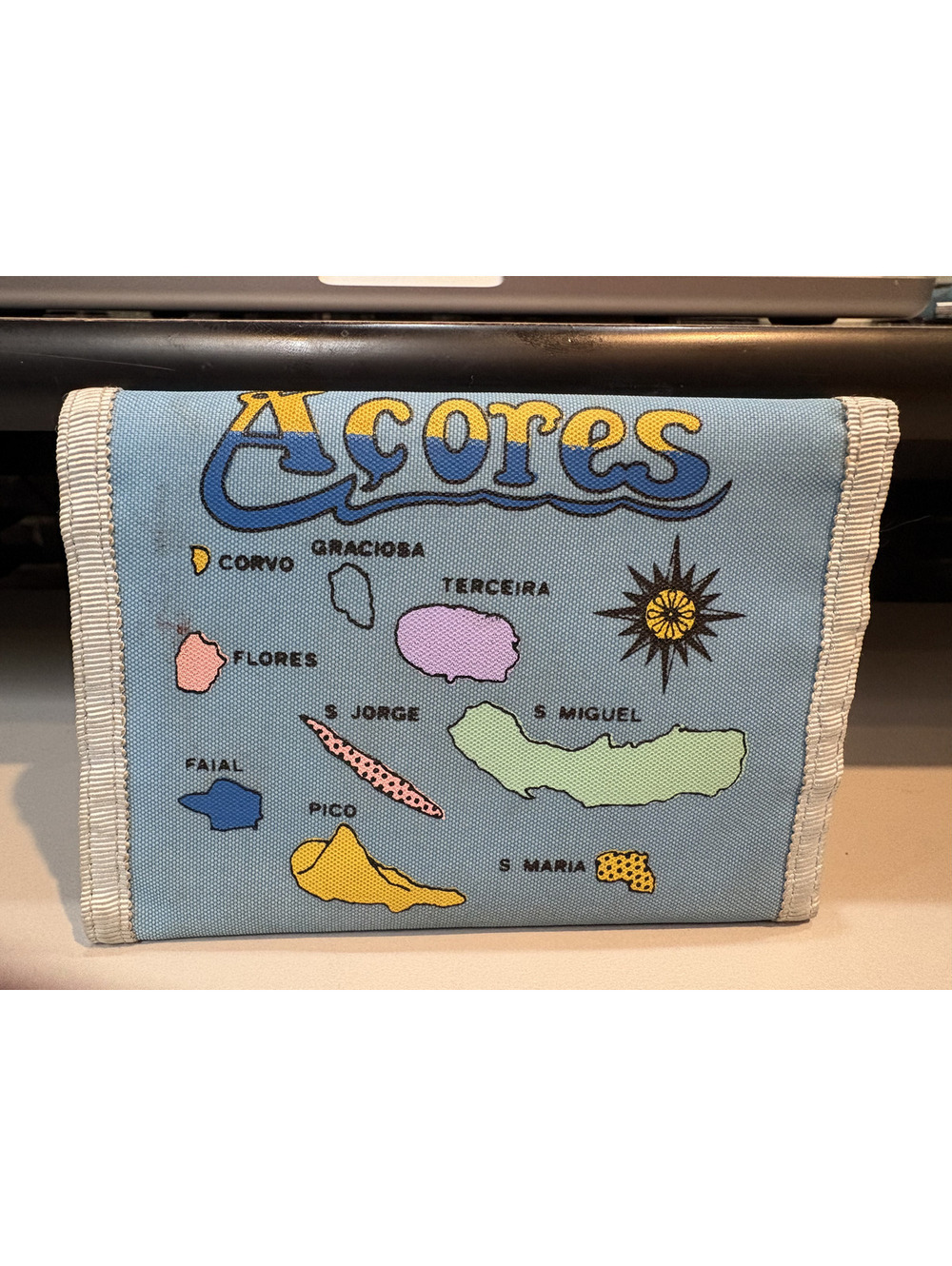 Cōmer Açores Canvas Wallet with Map Design (Two For Sale)